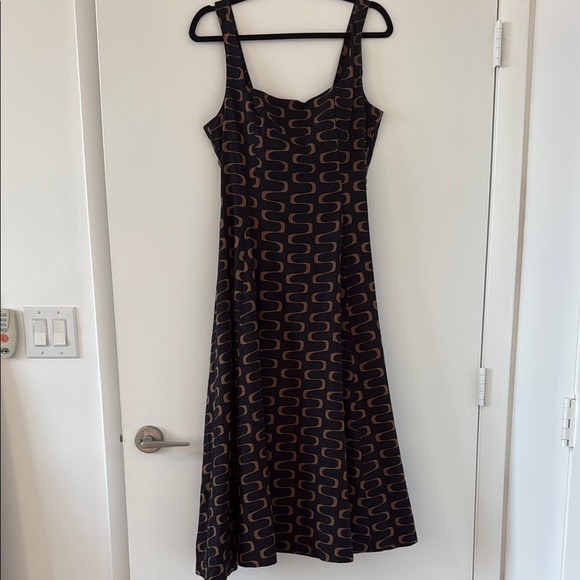 Christian Lacroix Black and Brown Maxi Dress 8 - Picture 1 of 4